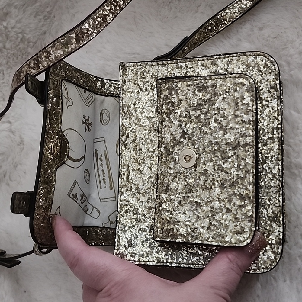 Kate Spade Glitter Girl Scout Crossbody Micro Bag Purse - Picture 5 of 7